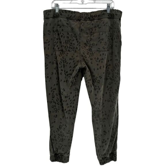 Cloth & Stone‎ Animal Print Joggers Green/Black Large - Picture 5 of 8